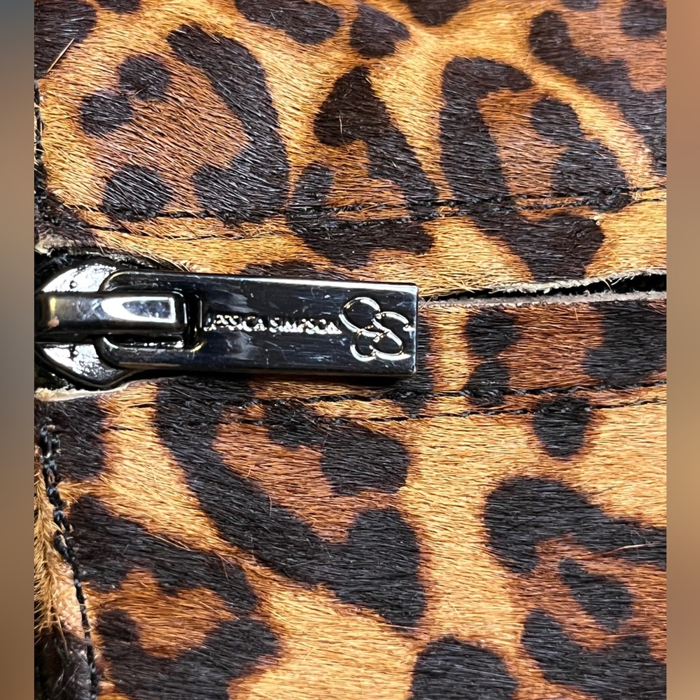 Jessica Simpson Women’s Leopard Print Ankle Boots with Studded Heels 6M EUC - Picture 5 of 10